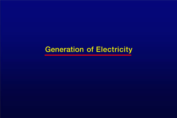 Generation of Electricity