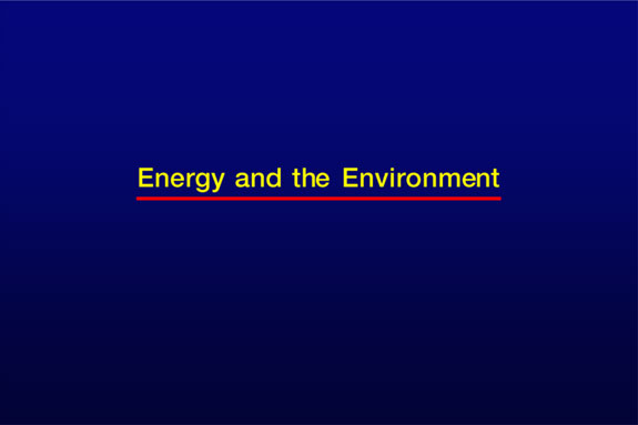 Energy and the Environment